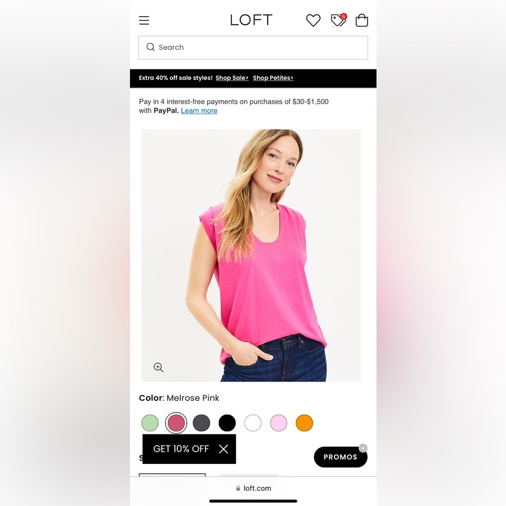 LOFT pink tee